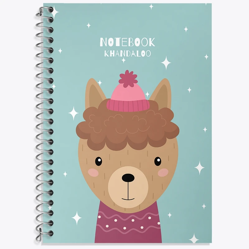 دفتر زبان 50 برگ خندالو مدل سه خط طرح لاما کیوت کد N1548