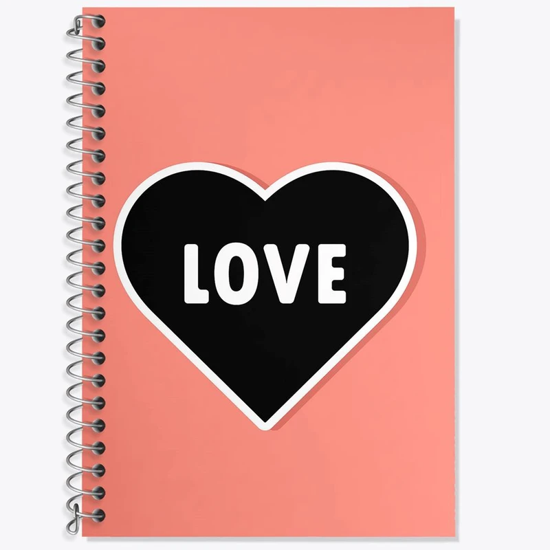 دفتر زبان 50 برگ خندالو مدل دو خط طرح عاشقانه کد 27099