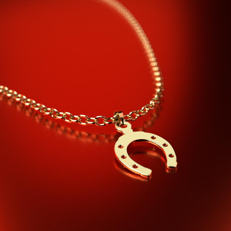 آویز گردنبند طلا 18 عیار زنانه مدوپد مدل نعل کد PA1-12967