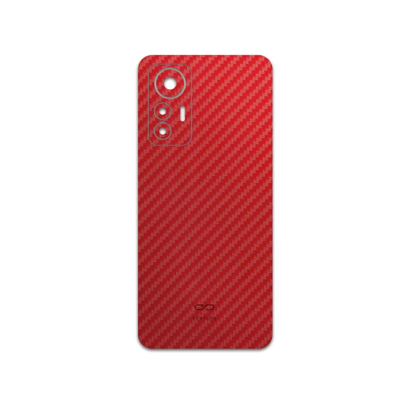 برچسب پوششی ماهوت مدل Red-Fiber مناسب برای گوشی موبایل شیائومی 12 Lite