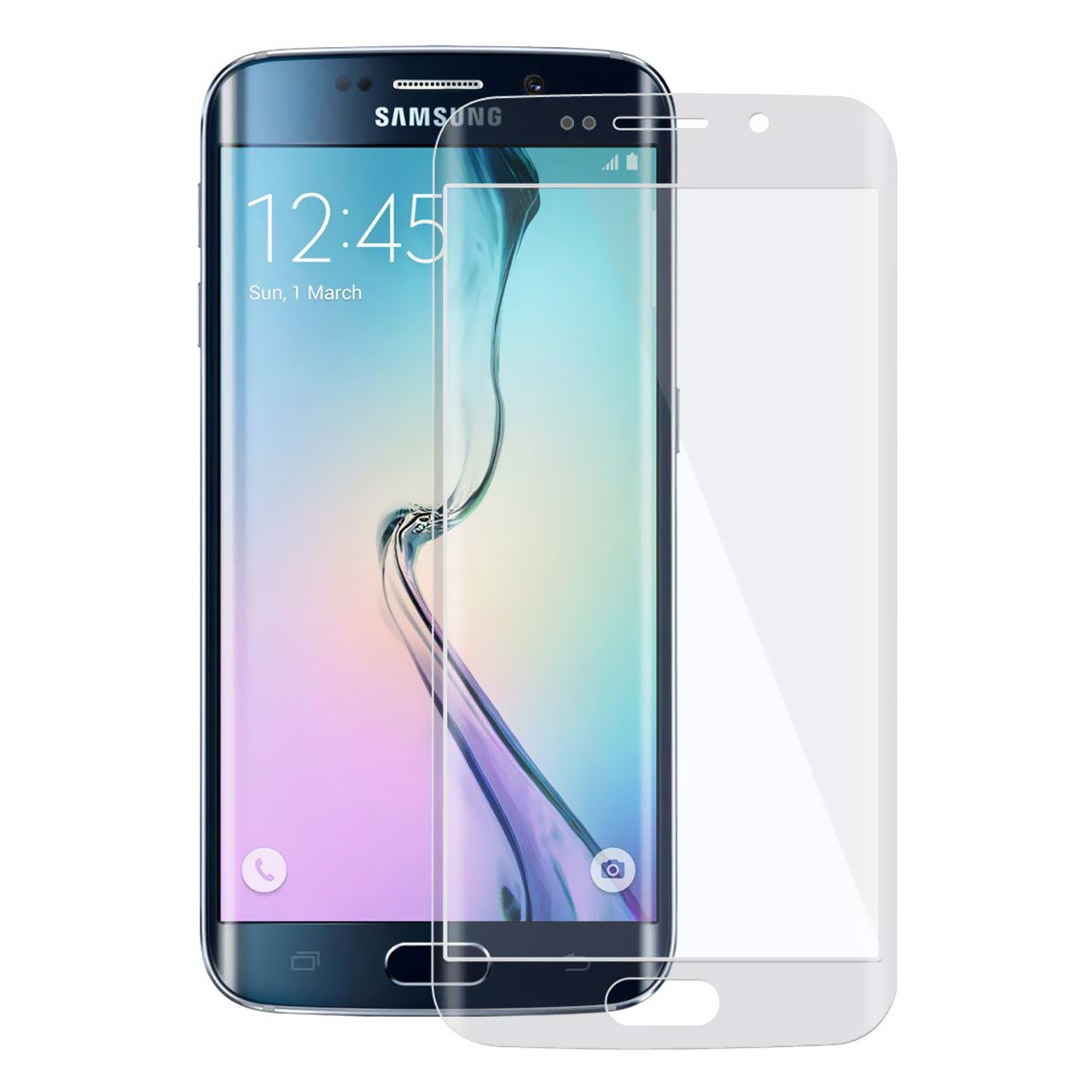 محافظ صفحه نمایش شیشه ای تمپرد مدل Full Cover مناسب برای گوشی موبایل سامسونگ Galaxy S6 Edge