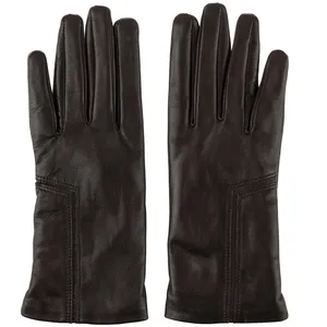 دستکش زنانه چرم مشهد مدل Brown R173