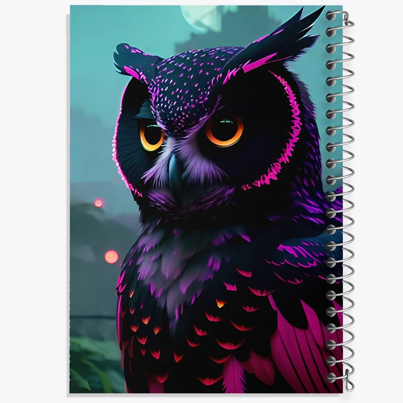 دفتر مشق 100 برگ خندالو طرح جغد کد F6938