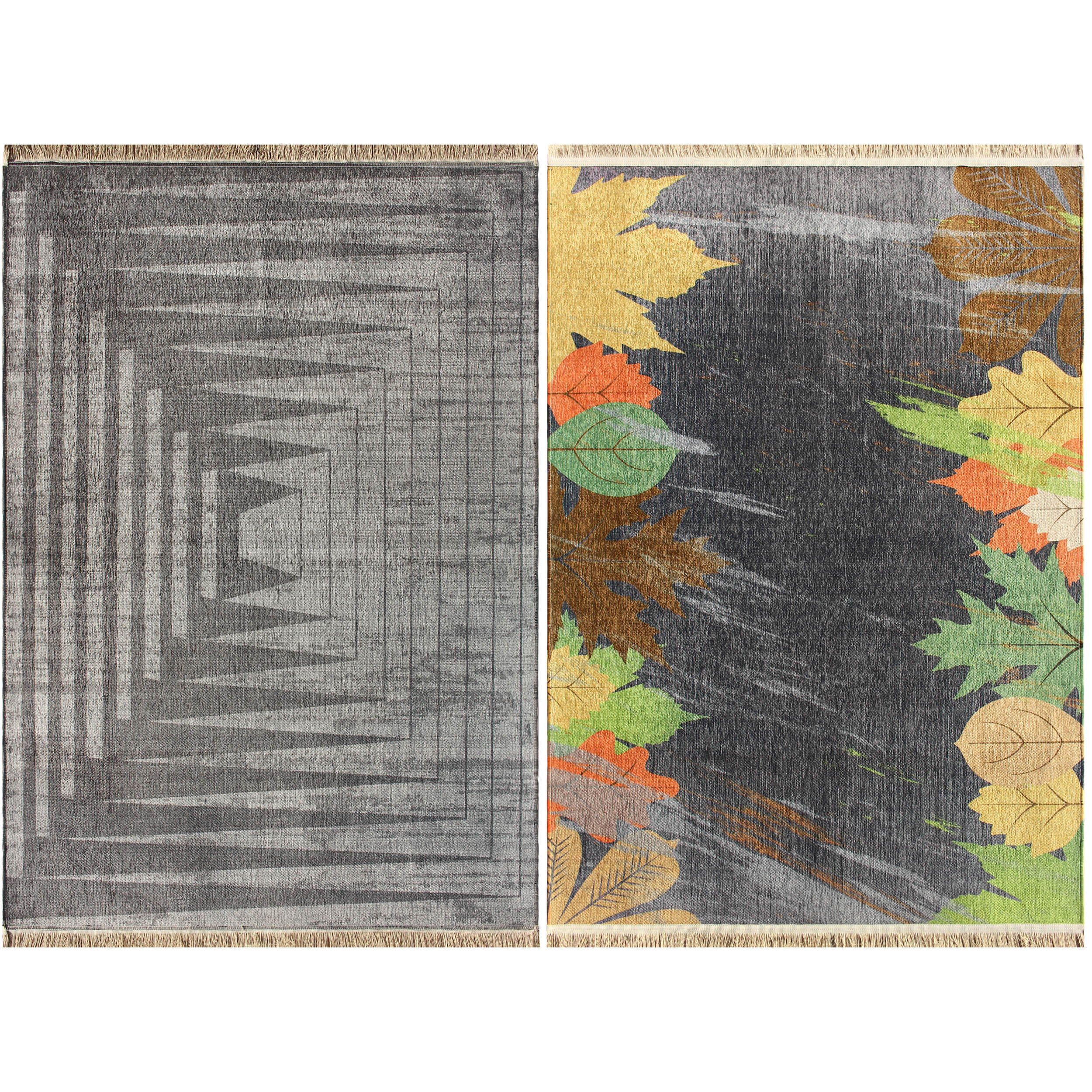  فرش ماشینی دو رو نیروانا مدل Leaves