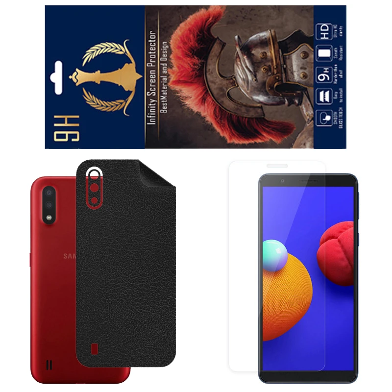برچسب پوششی اینفینیتی مدل CH مناسب برای گوشی موبایل سامسونگ Galaxy M01 Core به همراه محافظ صفحه نمایش  