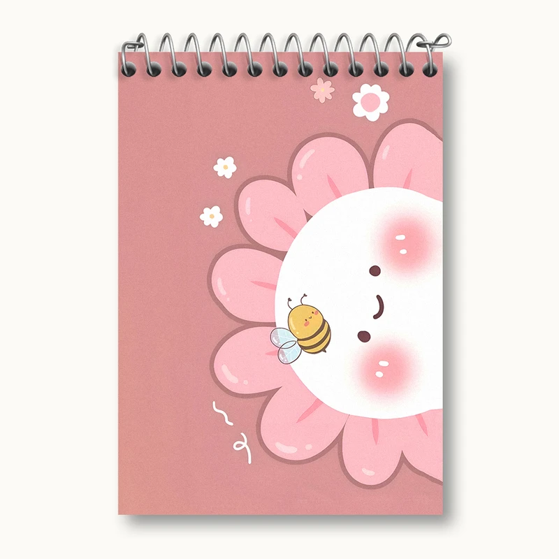 دفتر یادداشت 50 برگ خندالو طرح گل کیوت کد N4572