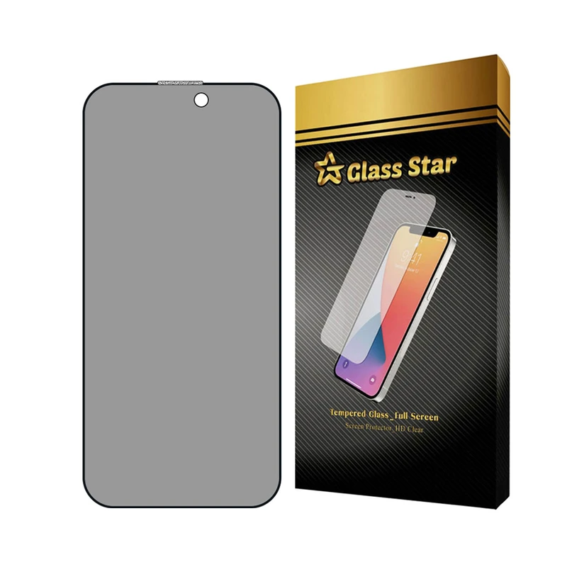 محافظ صفحه نمایش حریم شخصی گلس استار مدل FSLPRVCGSN مناسب برای گوشی موبایل اپل iPhone 15 Pro