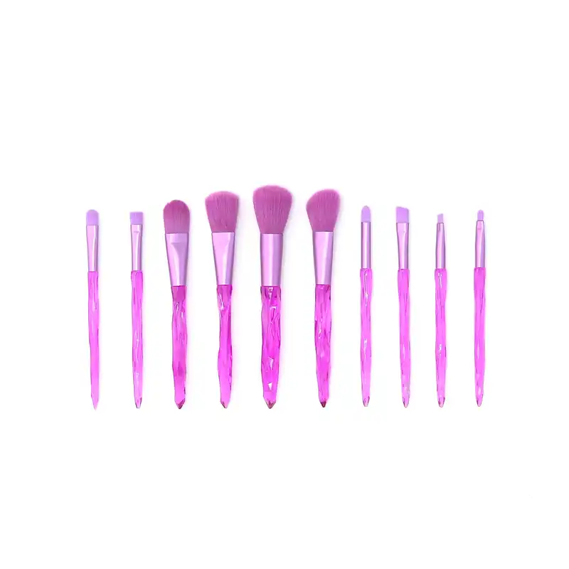 ست برس آرایشی مدل کریستالی مجموعه 10 عددی