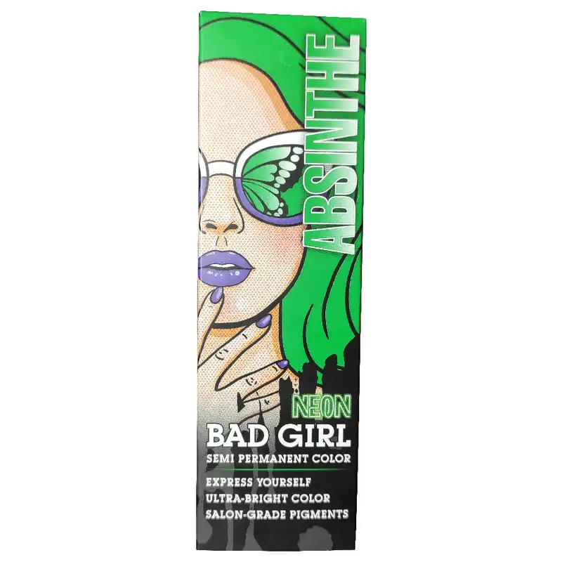 شامپو رنگ مو بدگرل مدل absinthe حجم 150 میلی لیتر رنگ سبز