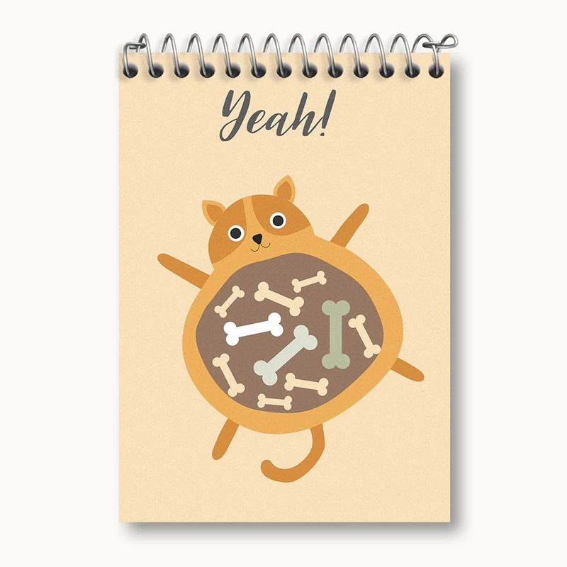 دفتر یادداشت 50 برگ خندالو مدل گربه (Cat) کد N957