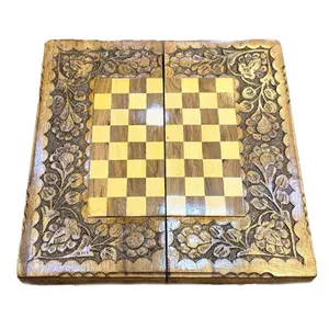 صفحه شطرنج مدل خاتم کاری گردو