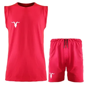 ست تاپ و شلوارک مردانه مدل 14015357 رنگ قرمز