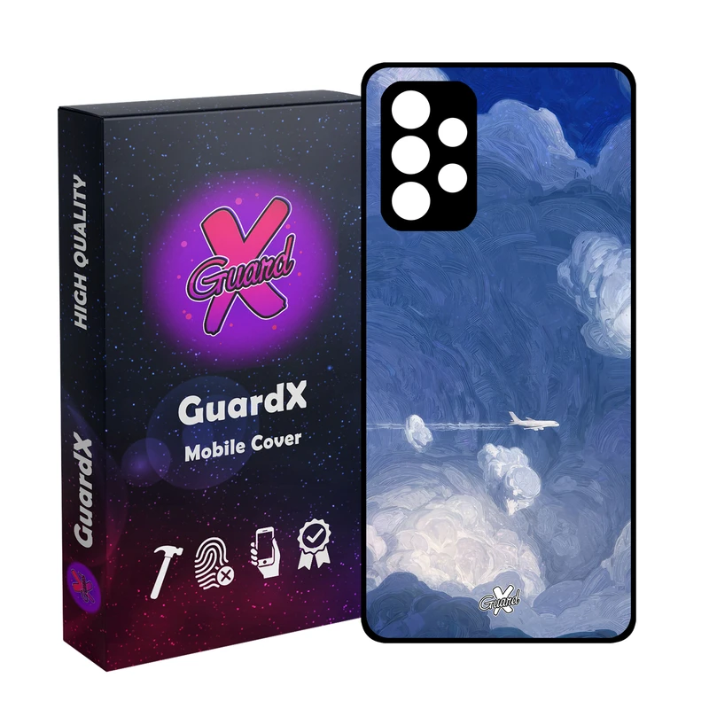 کاور گارد ایکس طرح هواپیما مدل Glass10597 مناسب برای گوشی موبایل سامسونگ Galaxy A32 4G