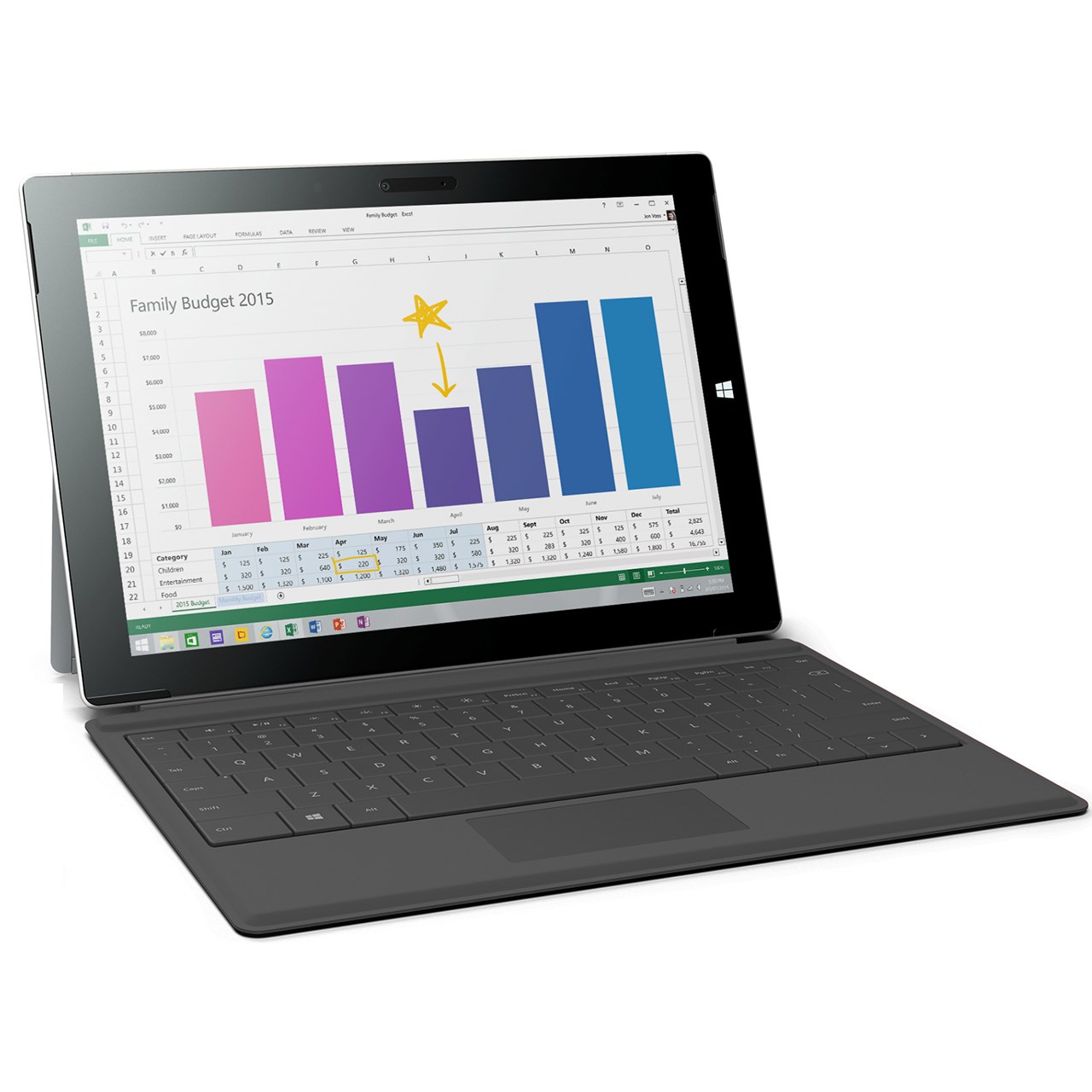 تبلت مایکروسافت مدل Surface 3 4G - C به همراه کیبورد ظرفیت 128 گیگابایت
