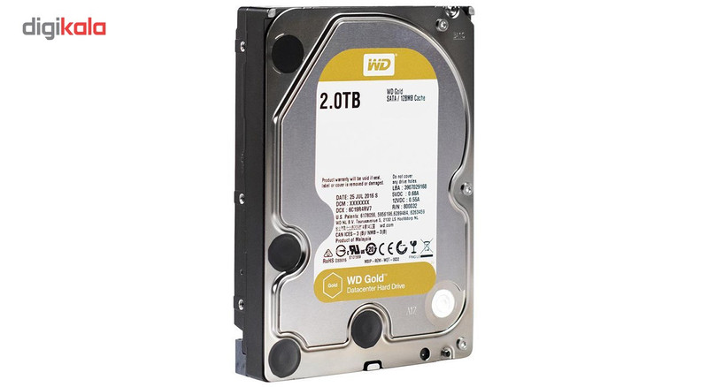 هارددیسک اینترنال وسترن دیجیتال مدل Gold WD2005FBYZ ظرفیت 2 ترابایت