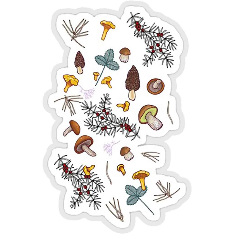 استیکر لپ تاپ طرح dark wild forest mushrooms کد ST453
