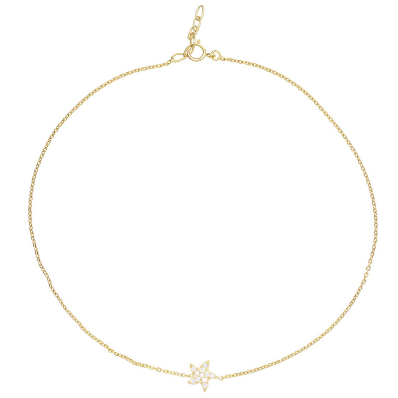 پابند طلا 18 عیار رزا مدل AK37