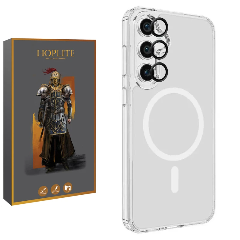 کاور هاپلایت مدل MagSafe Clear HL مناسب برای گوشی موبایل سامسونگ Galaxy S24 FE به همراه محافظ لنز دوربین