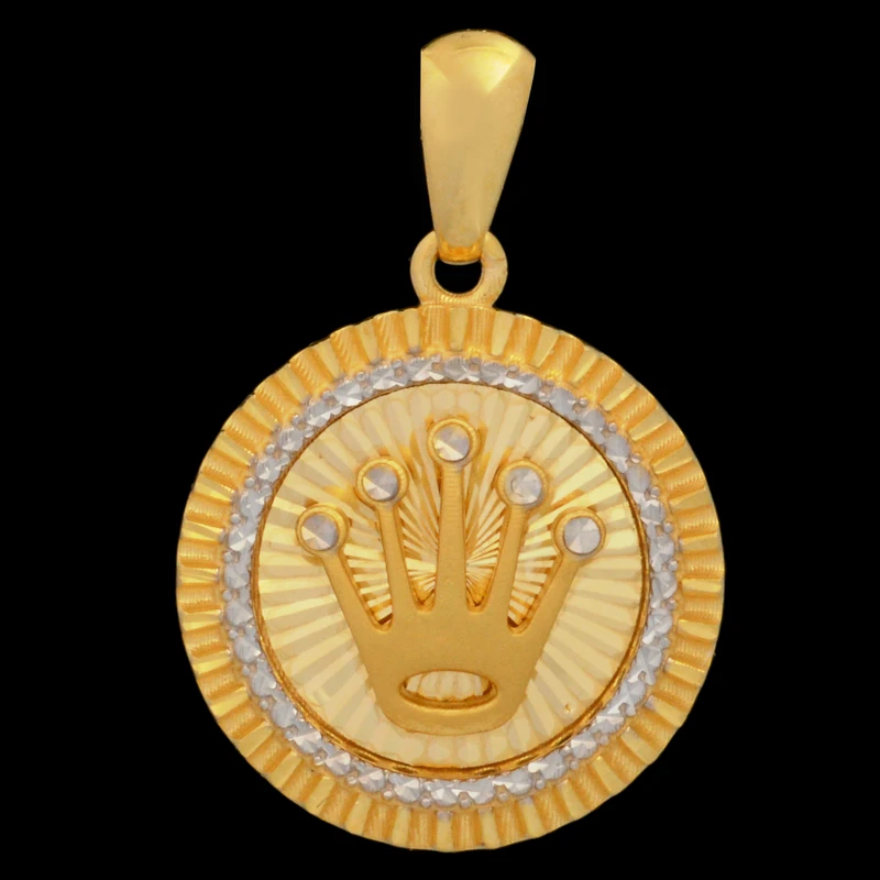 آویز گردنبند طلا 18 عیار زنانه طلای مستجابی طرح تاج مدل آوا کد 5225