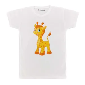 تی شرت بچگانه پرمانه طرح زرافه بامزه کد pmt.5658