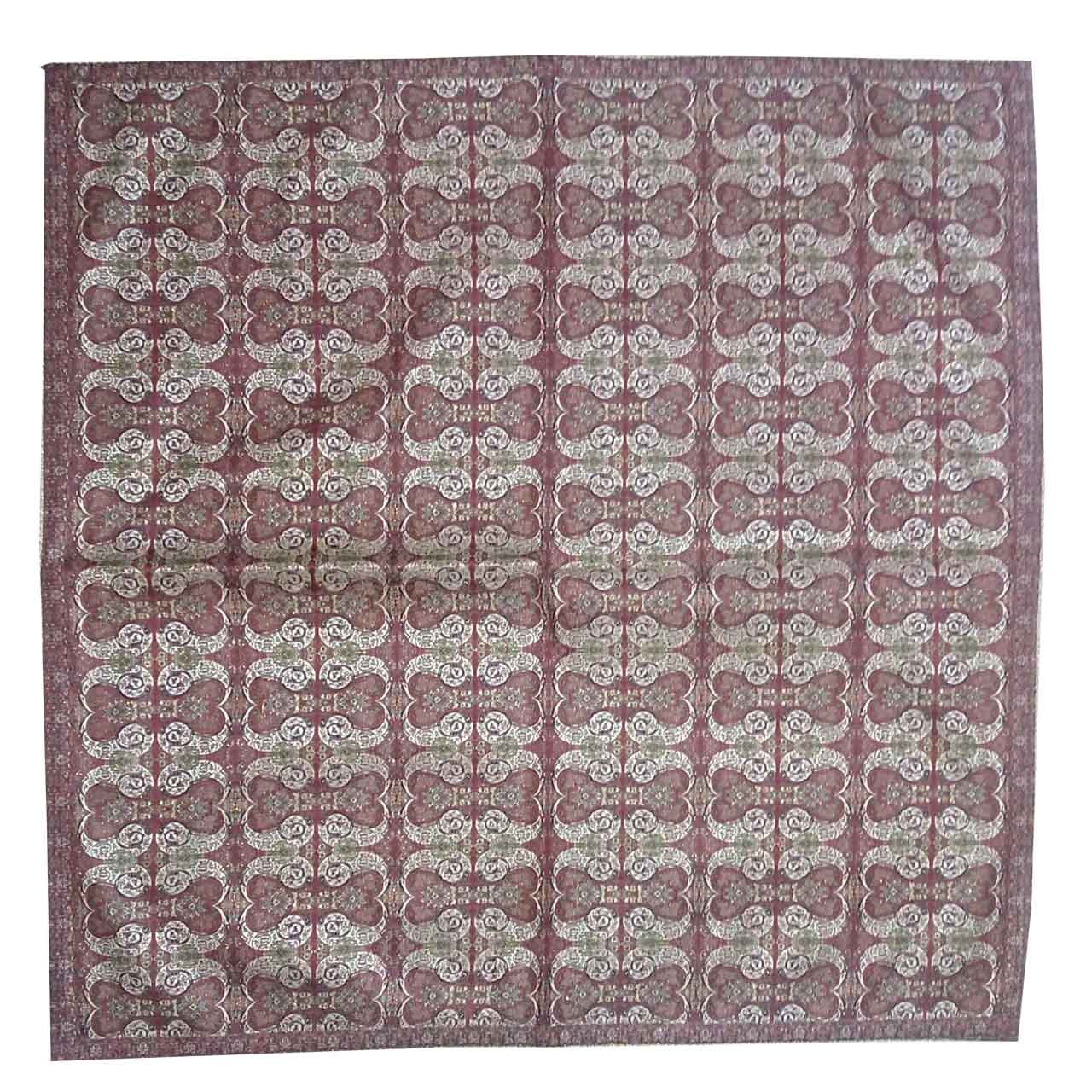 رومیزی ترمه ابریشمی کد 2026 سایز 100 × 100 سانتی متر