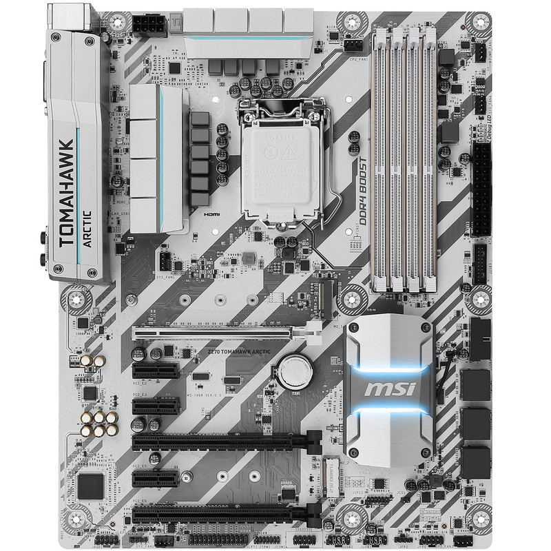 مادربرد ام اس آی مدل Z270 TOMAHAWK ARCTIC