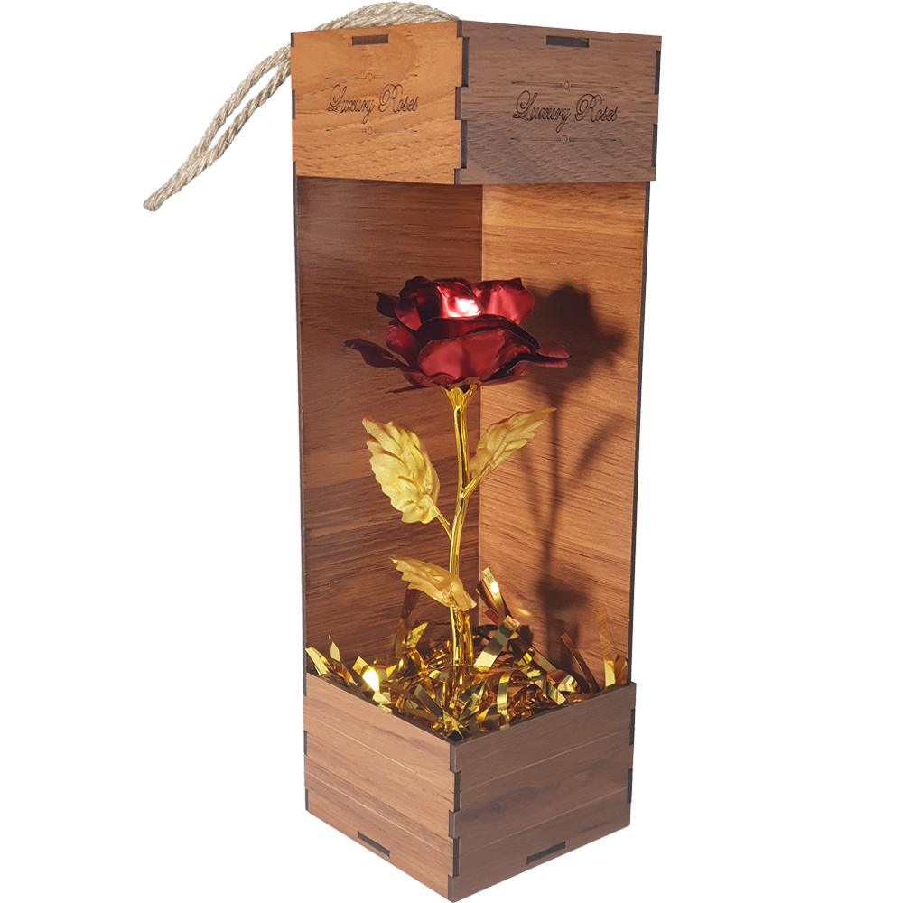باکس گل مصنوعی مدل رز طرح luxury roses کد 03
