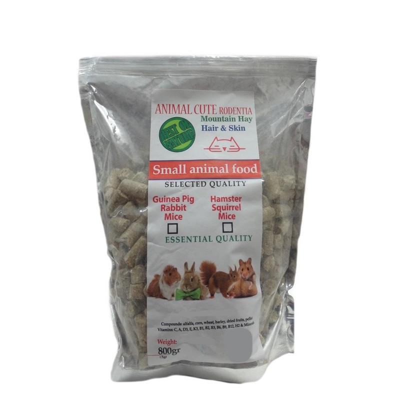 غذای خشک جوندگان انیمال کیوت مدل Redentia وزن 0.8 کیلوگرم