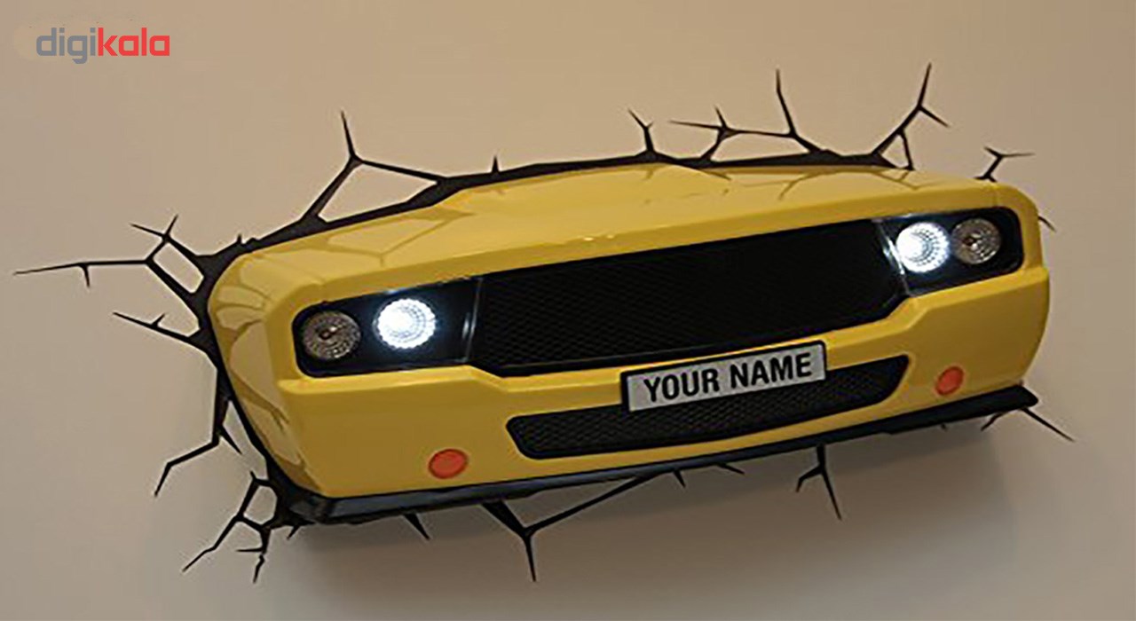 چراغ دیواری تری دی لایت اف ایکس مدل Yellow Car