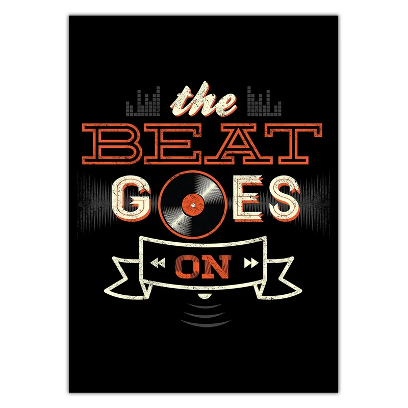 تابلوی ونسونی طرح The Beat Goes On سایز 50x70