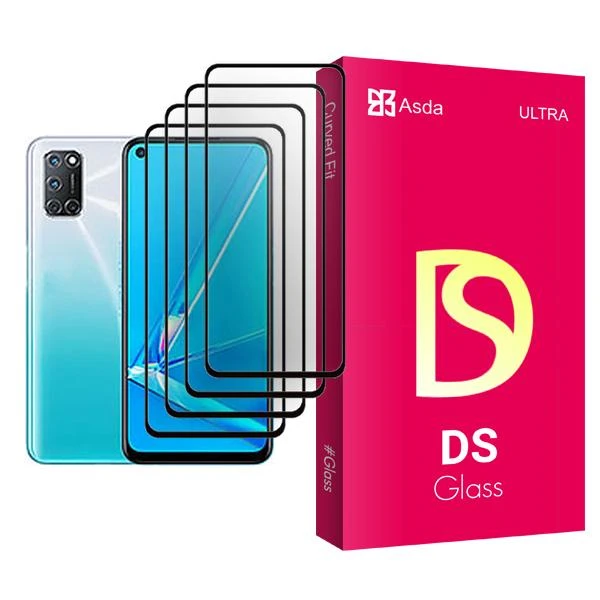 محافظ صفحه نمایش آسدا مدل DS Glass MIX004 مناسب برای گوشی موبایل اوپو A92 بسته چهار عددی