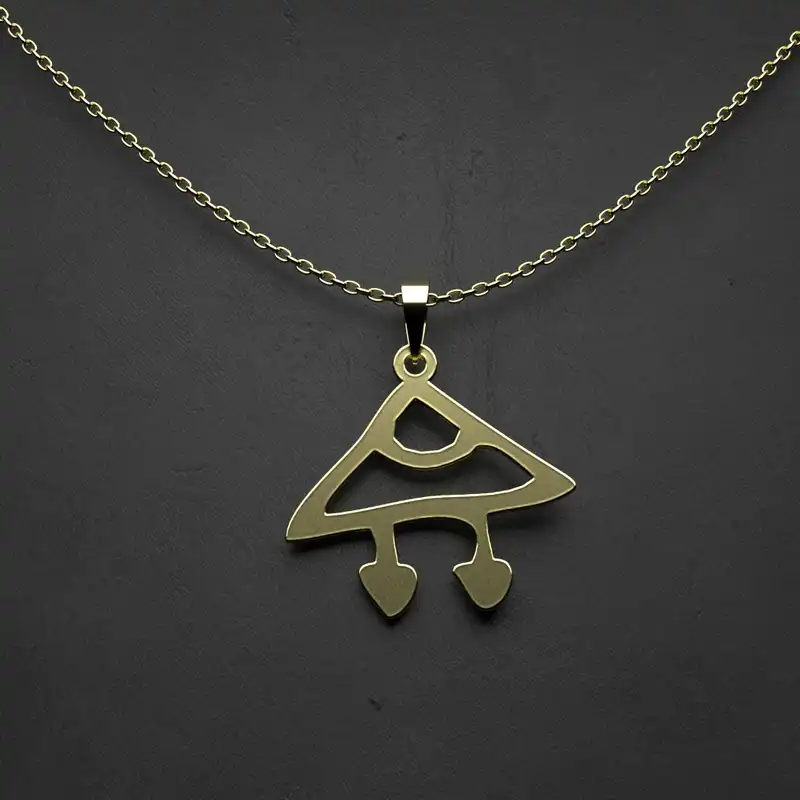 گردنبند طلا 18 عیار زنانه مدوپد مدل هندسی کد N2-1-1145