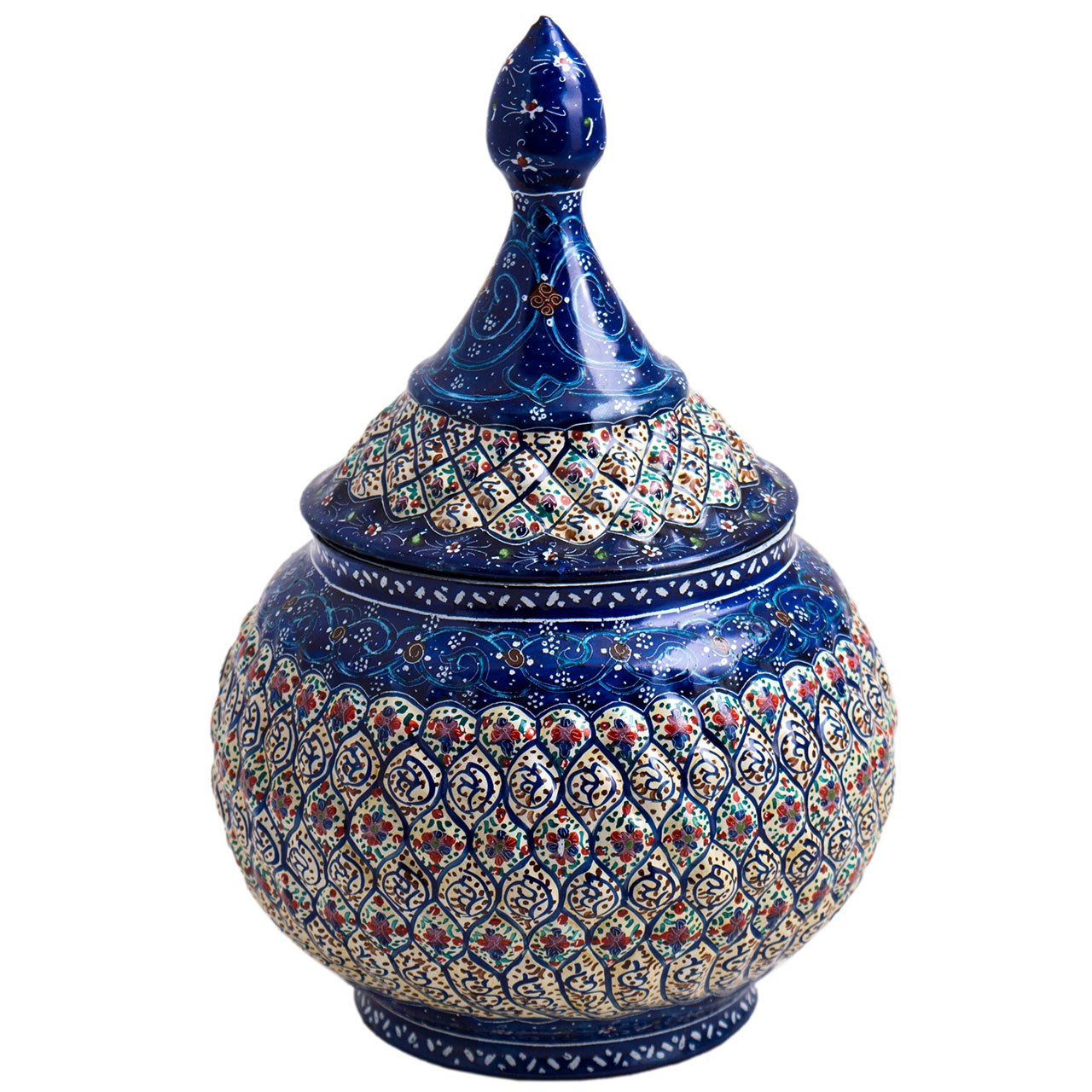 قندان میناکاری رستا طرح 37-17-102 ارتفاع 17 سانتی متر