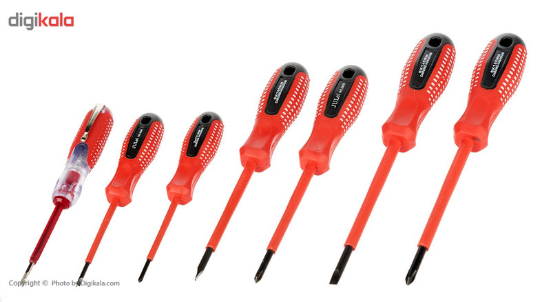 مجموعه 7 عددی پیچ گوشتی و فازمتر جولی مدل 7653 مجموعه 7 عددی پیچ گوشتی و فازمتر جولی مدل 7653