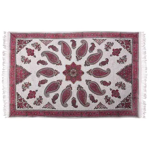 سفره قلمکار نرگس خانی درجه یک طرح خورشید صورتی مدل 01-17 سایز 100x150 سانتیمتر