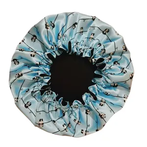 کلاه زنانه مدل ساتن ابریشم طرح پاندای بازیگوش