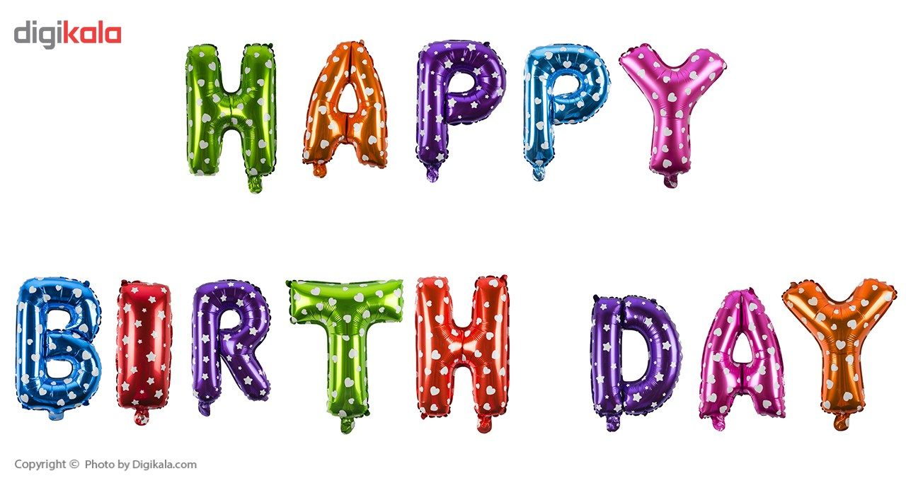 بادکنک فویلی مدل Heart Happy Birthday بادکنک فویلی مدل Heart Happy Birthday