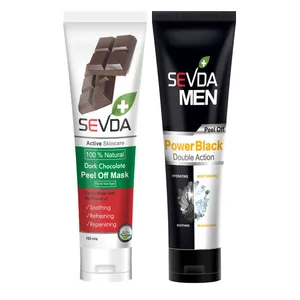  ماسک صورت سودا مدل ذغال یخ و کاکائو حجم 100 میلی لیتر مجموعه 2 عددی