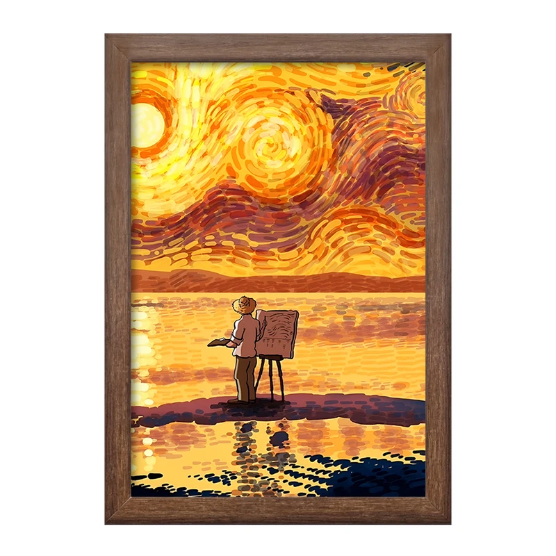 تابلو خندالو طرح ونسان ونگوگ کد F5083