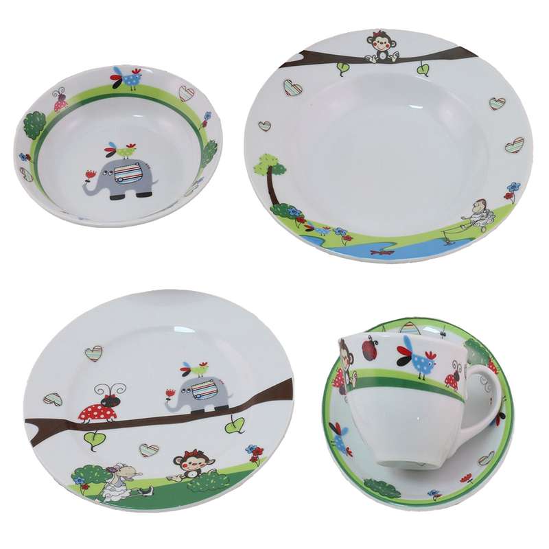 سرویس غذا خوری  5 پارچه طرح دوستان جنگل کد 7540