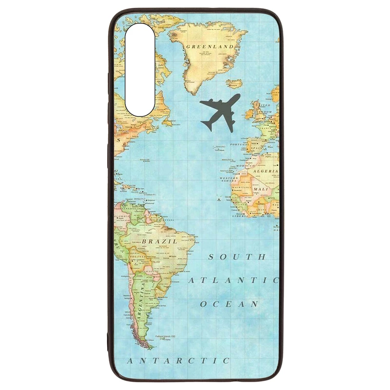 کاور قاب گارد گوشی طرح نقشه جهان کد TPU-057 مناسب برای گوشی موبایل سامسونگ Galaxy A70 / A70s