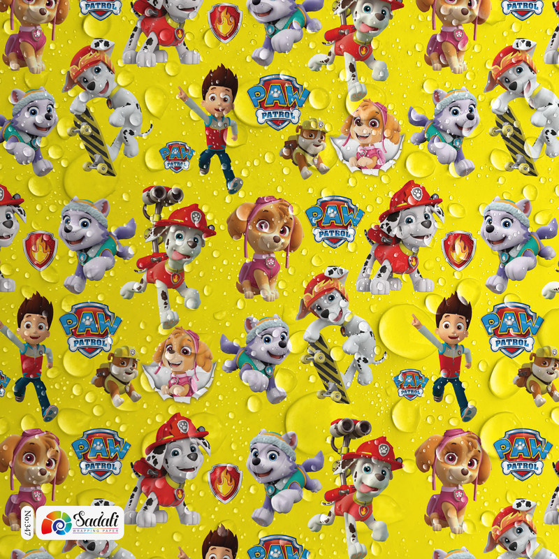 کاغذ کادو صدفی طرح سگ های نگهبان بسته 2 عددی