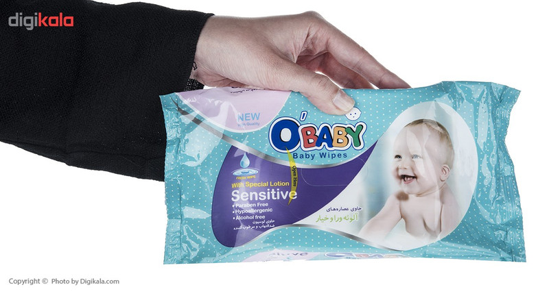 دستمال مرطوب اوبیبی مدل Sensitive بسته 70 عددی