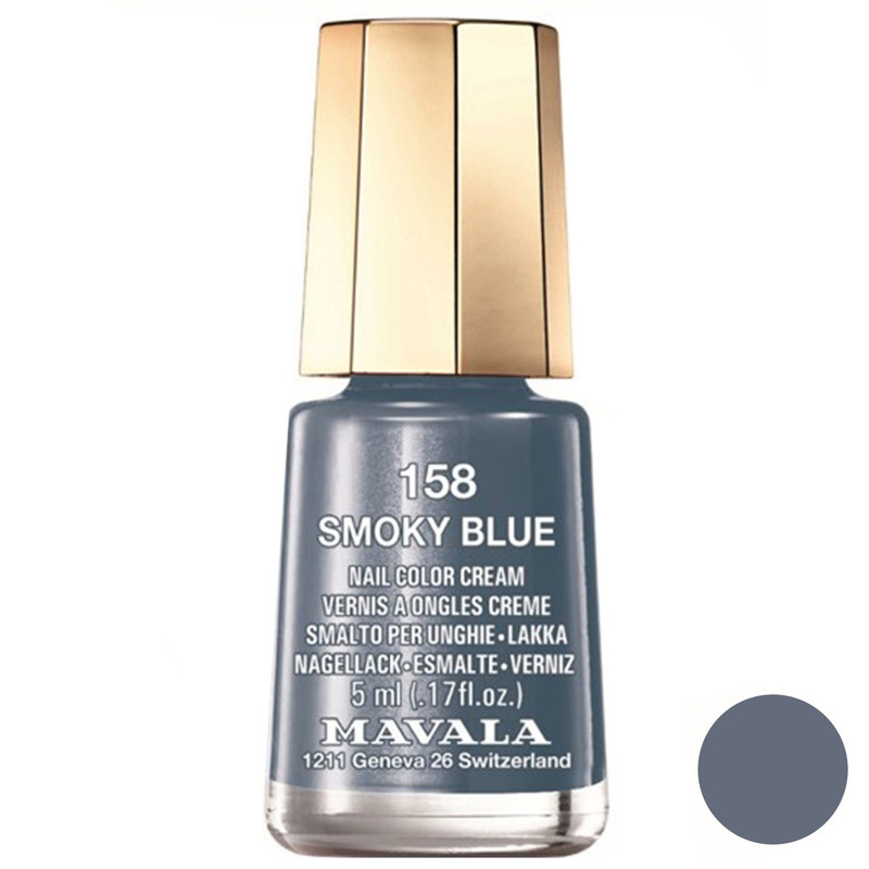 لاک ناخن ماوالا مدل Smoky Blue شماره 158