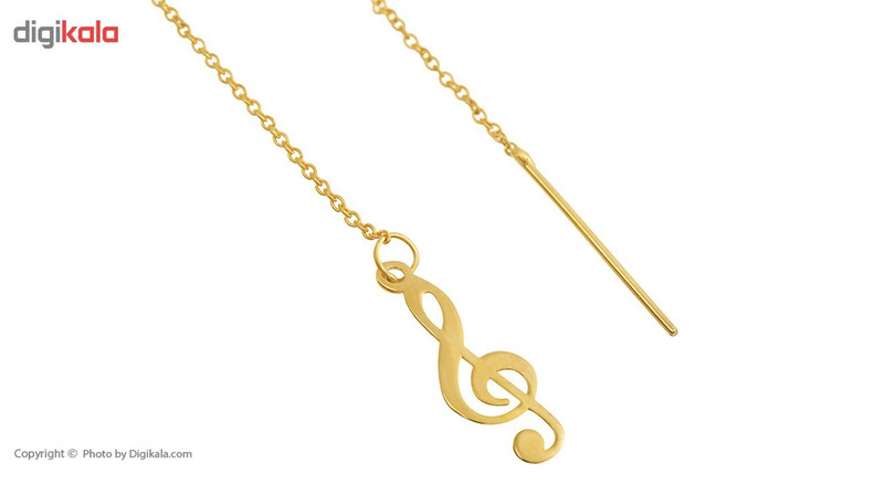 گوشواره طلا 18 عیار ماهک مدل ME0562 طرح نت سل موسیقی