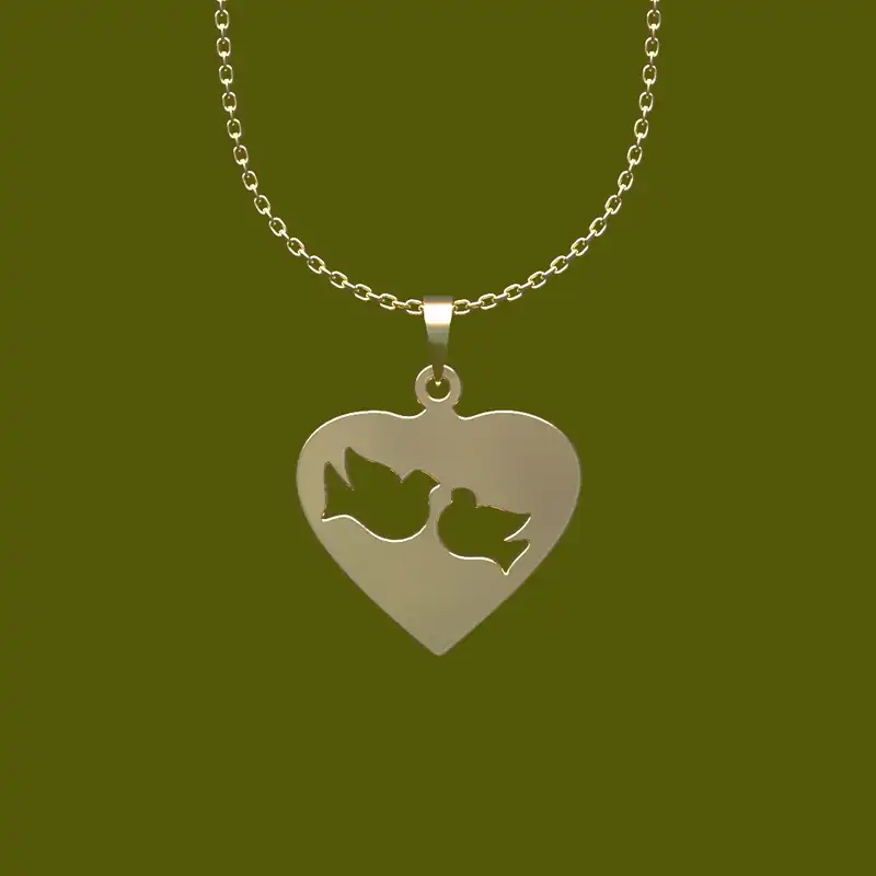 گردنبند طلا 18 عیار زنانه مدوپد مدل  طرح قلب کد S1018