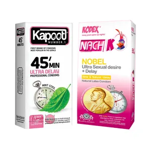 کاندوم کاپوت مدل 45 Minutes بسته 12 عددی به همراه کاندوم ناچ کدکس مدل Nobel بسته 12 عددی