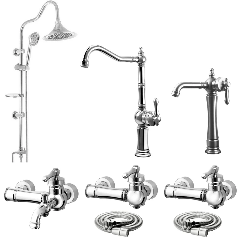 ست شیرآلات ادرینا مدل میلان پلاس مجموعه 8 عددی