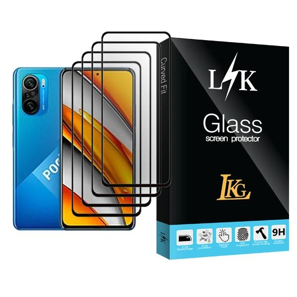 محافظ صفحه نمایش ال کا جی مدل LK Glass MIX004 مناسب برای گوشی موبایل شیائومی Poco F3 بسته چهار عددی