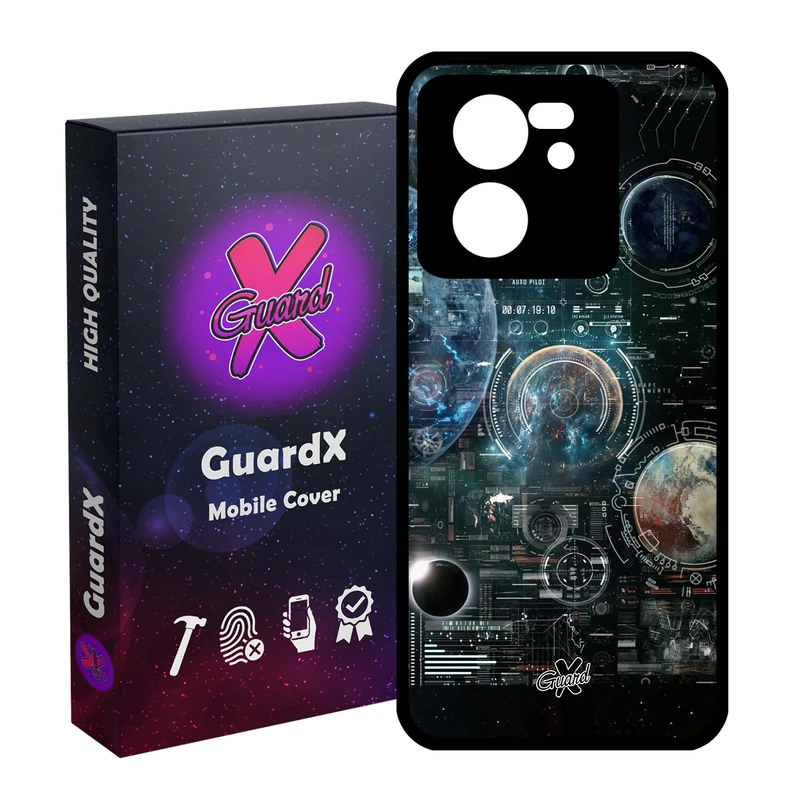 کاور گارد ایکس طرح فضا مدل Glass10512 مناسب برای گوشی موبایل شیائومی 13T/13T Pro/Redmi K60 Ultra